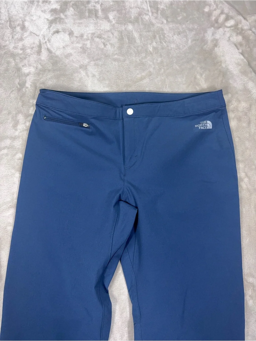 The North Face Blue Flare Pants Women 12 Stretch Zip Pocket Y2K - Picture 12 of 14
